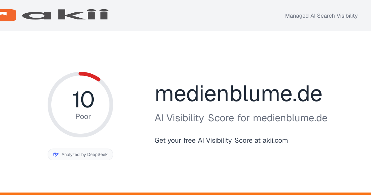 medienblume.de AI Visibility Score preview