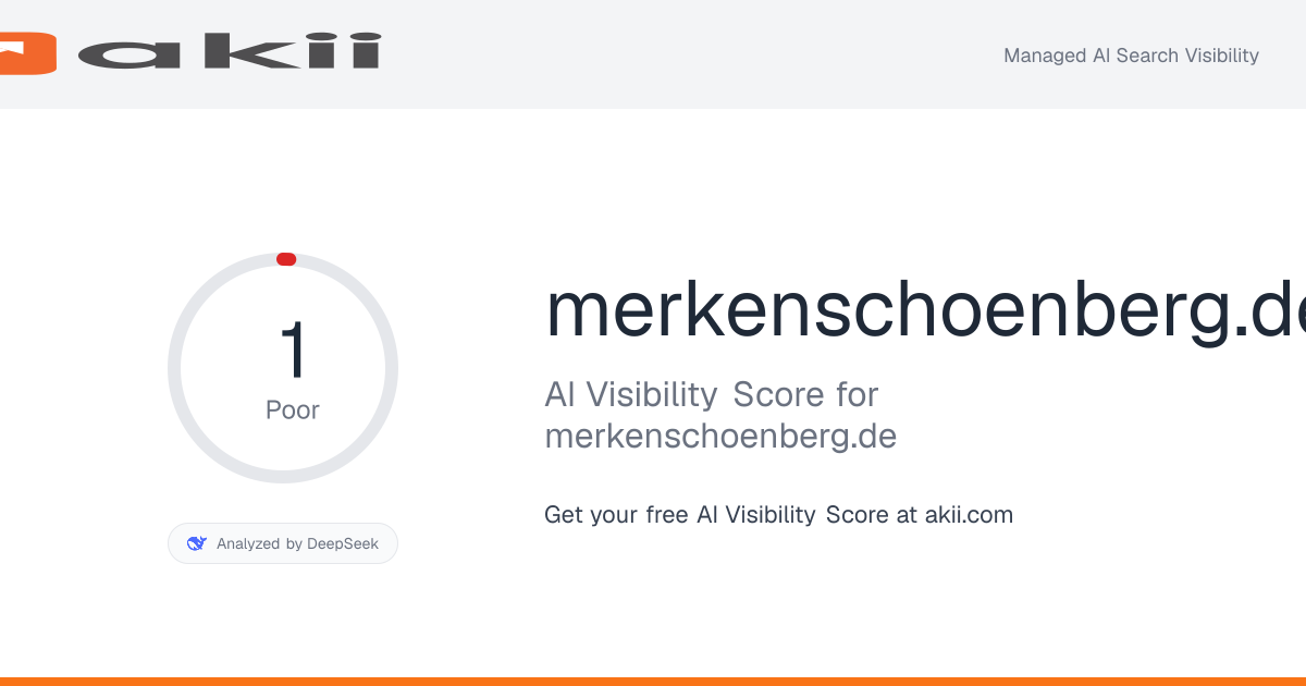 merkenschoenberg.de AI Visibility Score preview