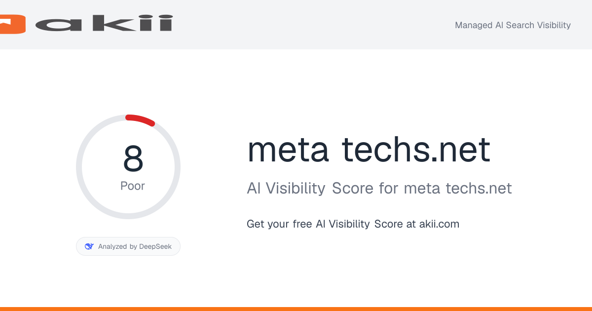 meta-techs.net AI Visibility Score preview