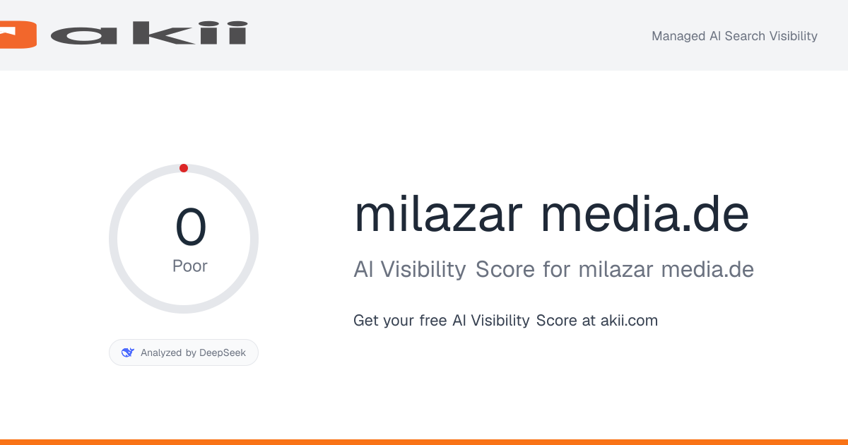 milazar-media.de AI Visibility Score preview