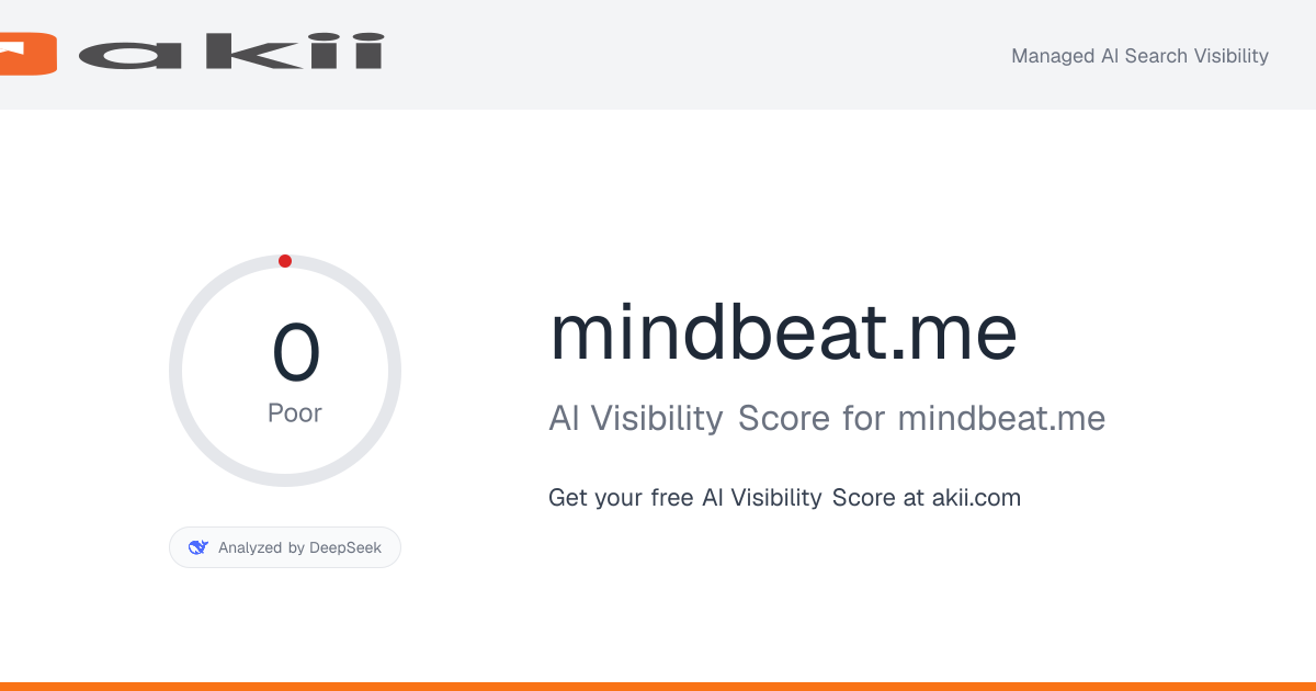 mindbeat.me AI Visibility Score preview