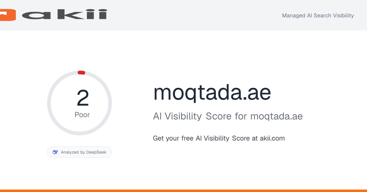 moqtada.ae AI Visibility Score preview