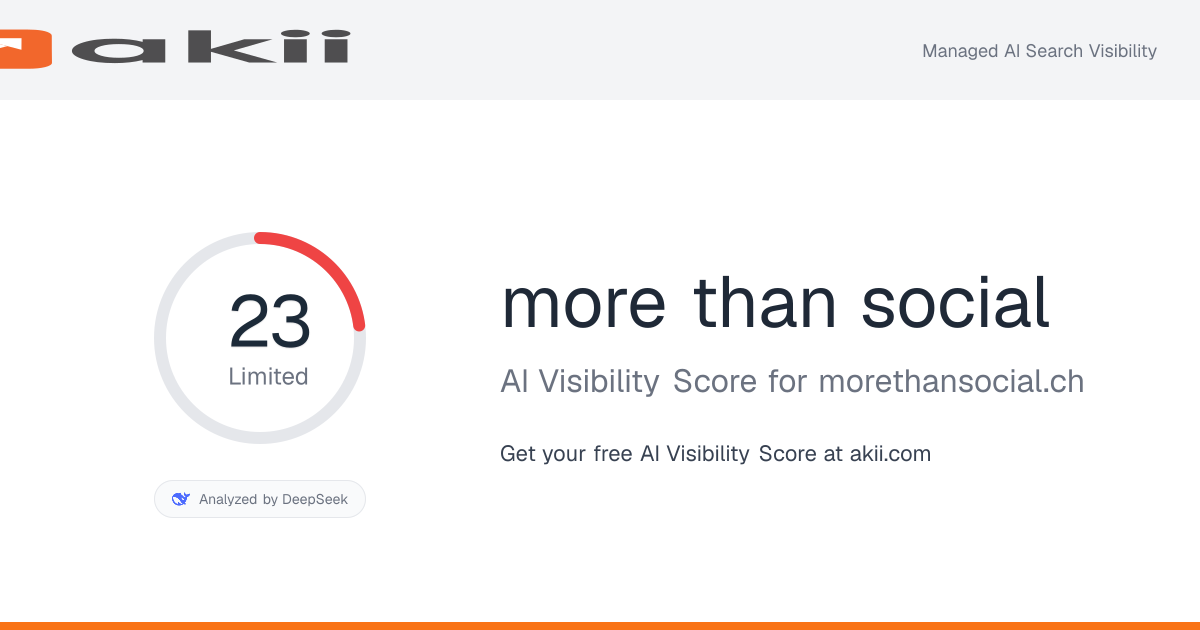 more than social AI Visibility Score preview