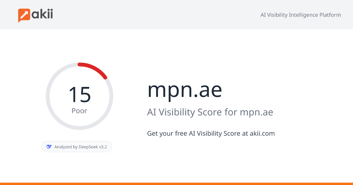 mpn.ae AI Visibility Score