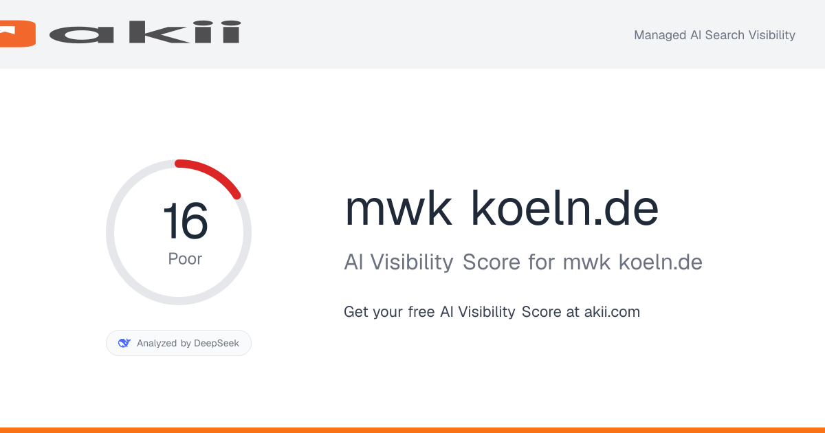 mwk-koeln.de AI Visibility Score preview