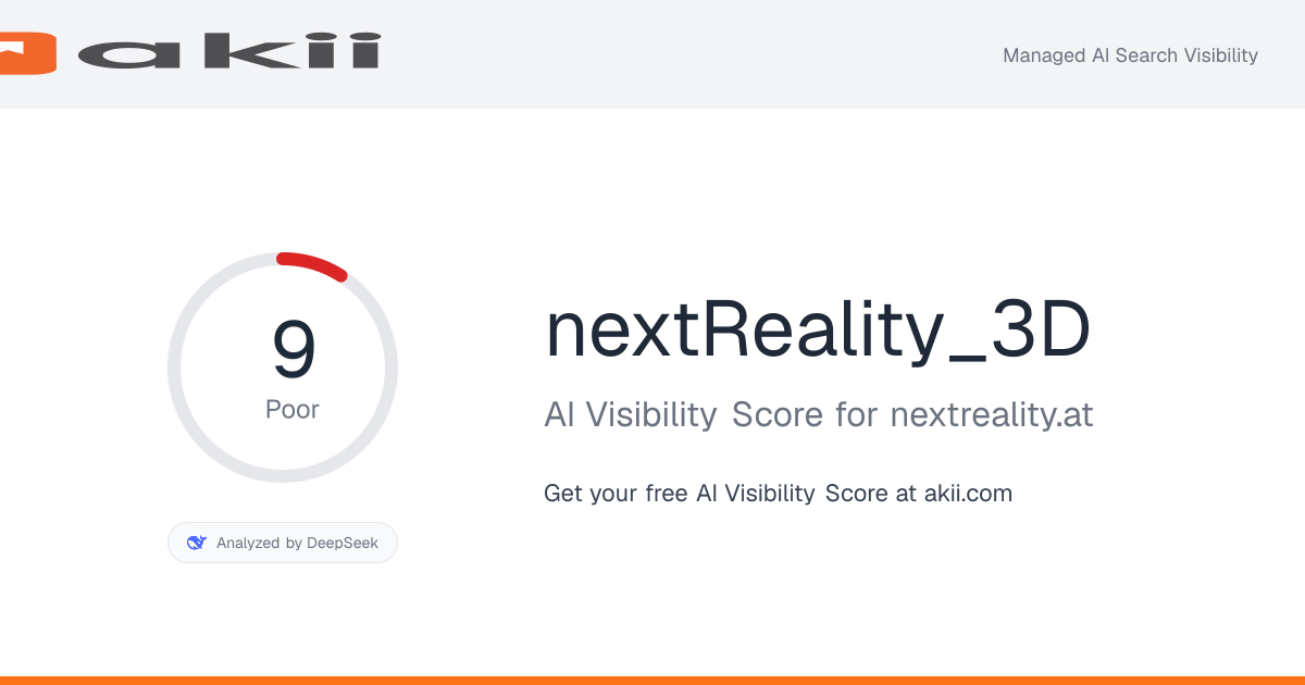 nextReality_3D AI Visibility Score preview