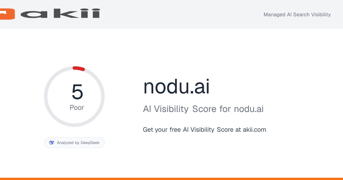 nodu.ai AI Visibility Score preview