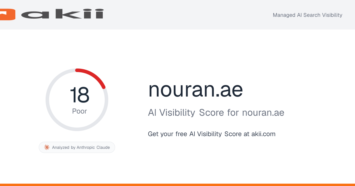 nouran.ae AI Visibility Score preview