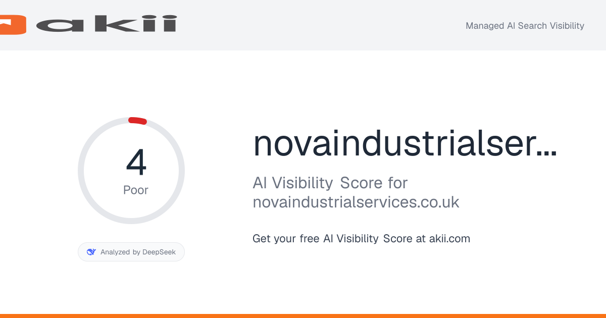 novaindustrialservices.co.uk AI Visibility Score preview