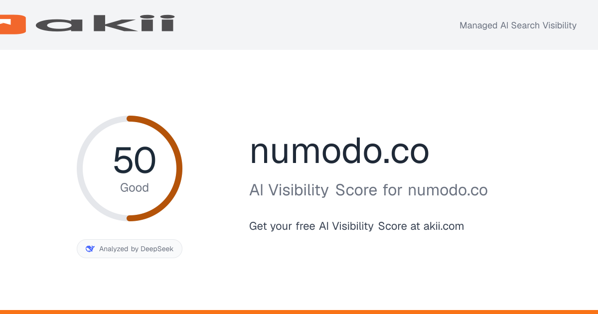 numodo.co AI Visibility Score preview