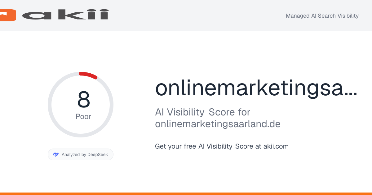 onlinemarketingsaarland.de AI Visibility Score preview