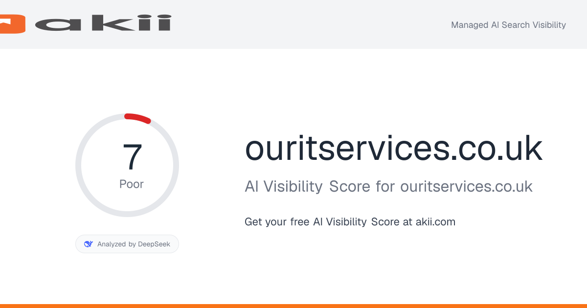 ouritservices.co.uk AI Visibility Score preview