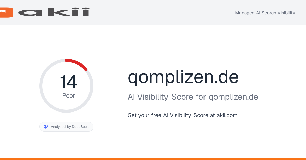 qomplizen.de AI Visibility Score preview