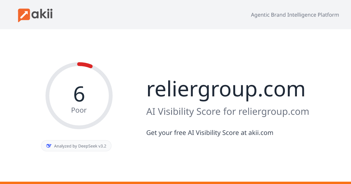 reliergroup.com AI Visibility Score
