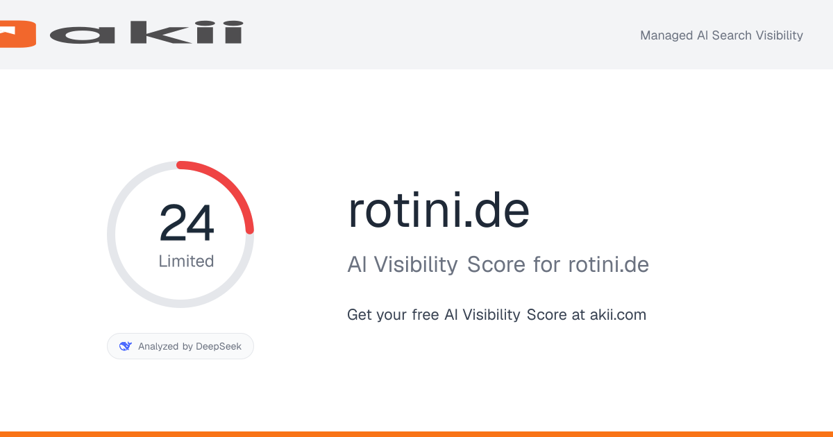 rotini.de AI Visibility Score preview