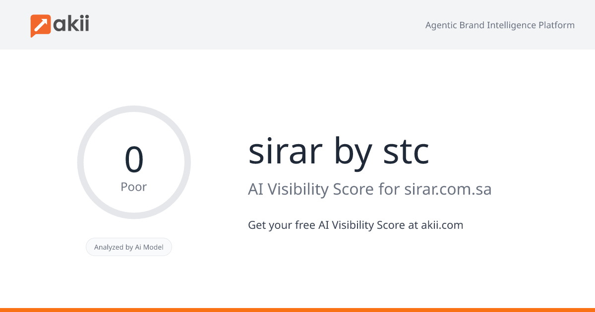 sirar by stc AI Visibility Score