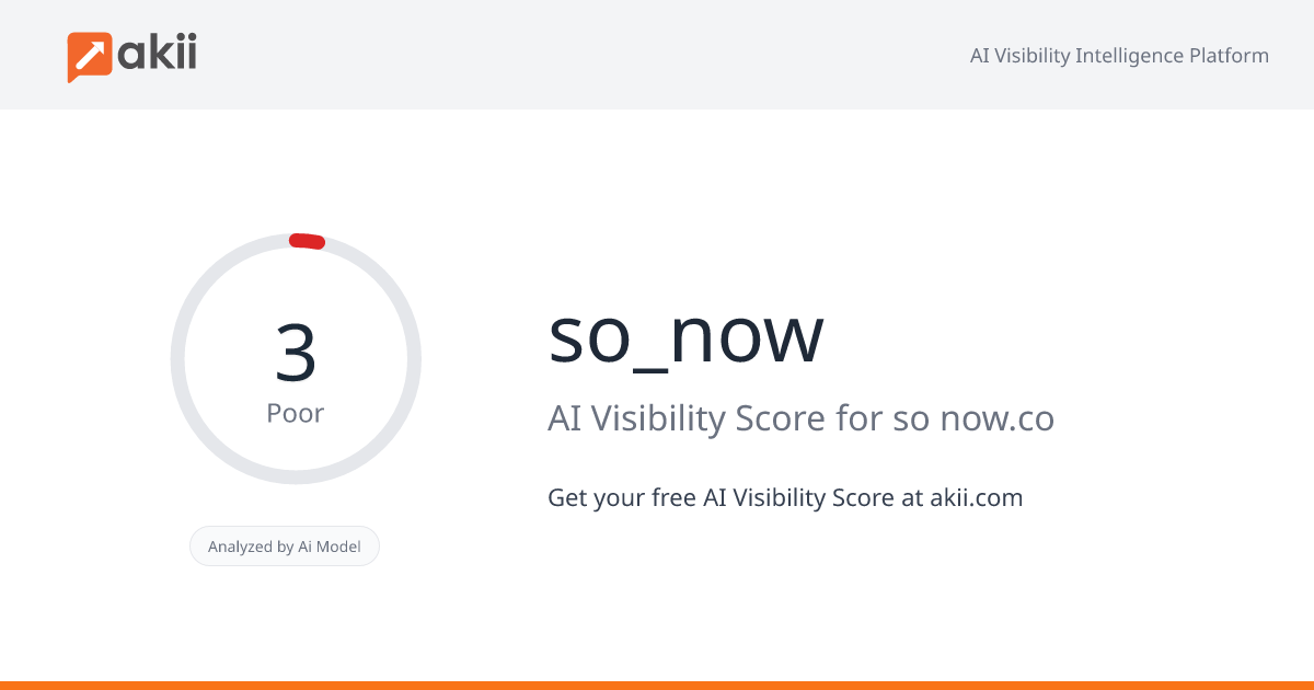 so_now AI Visibility Score