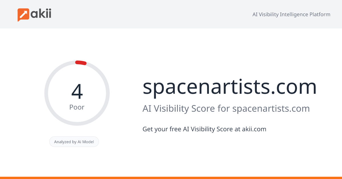 spacenartists.com AI Visibility Score