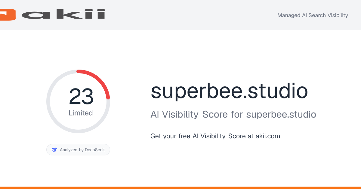 superbee.studio AI Visibility Score preview
