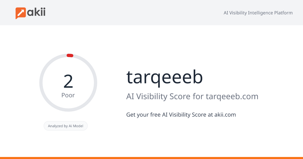 tarqeeeb AI Visibility Score