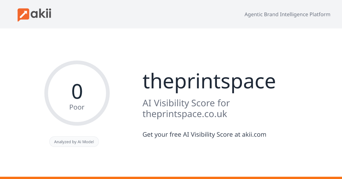 theprintspace AI Visibility Score