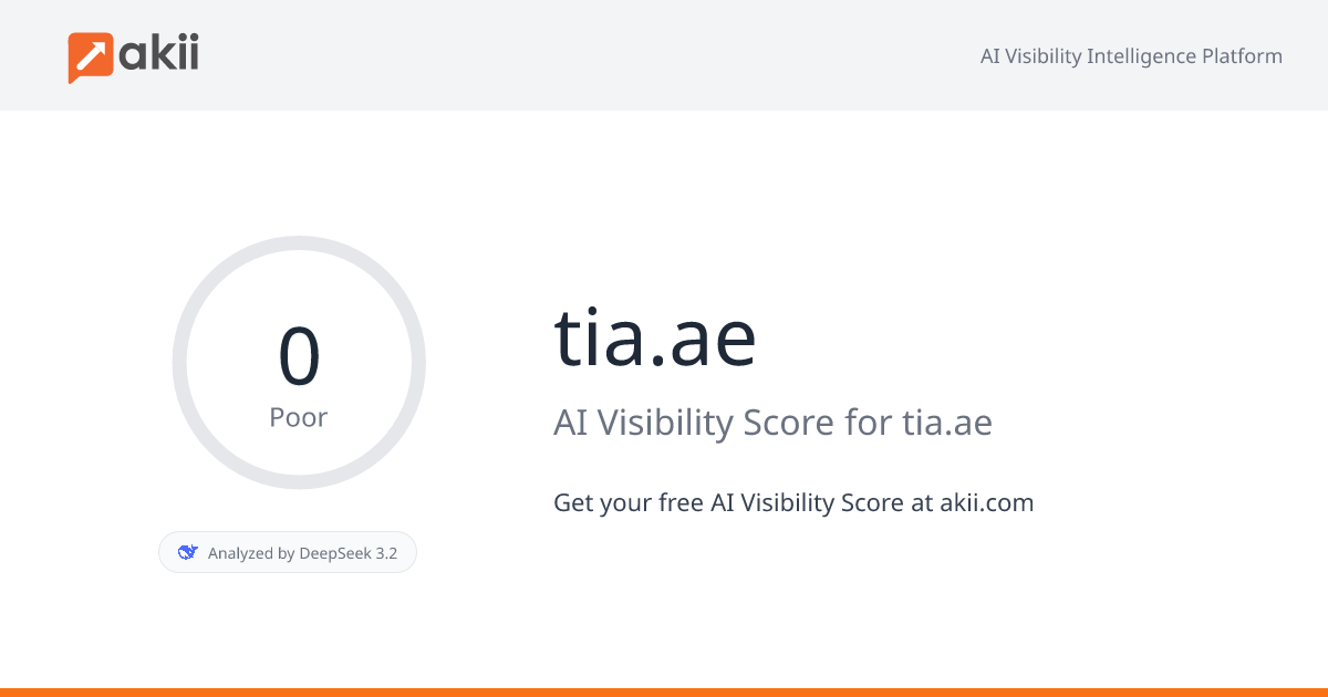 tia.ae AI Visibility Score