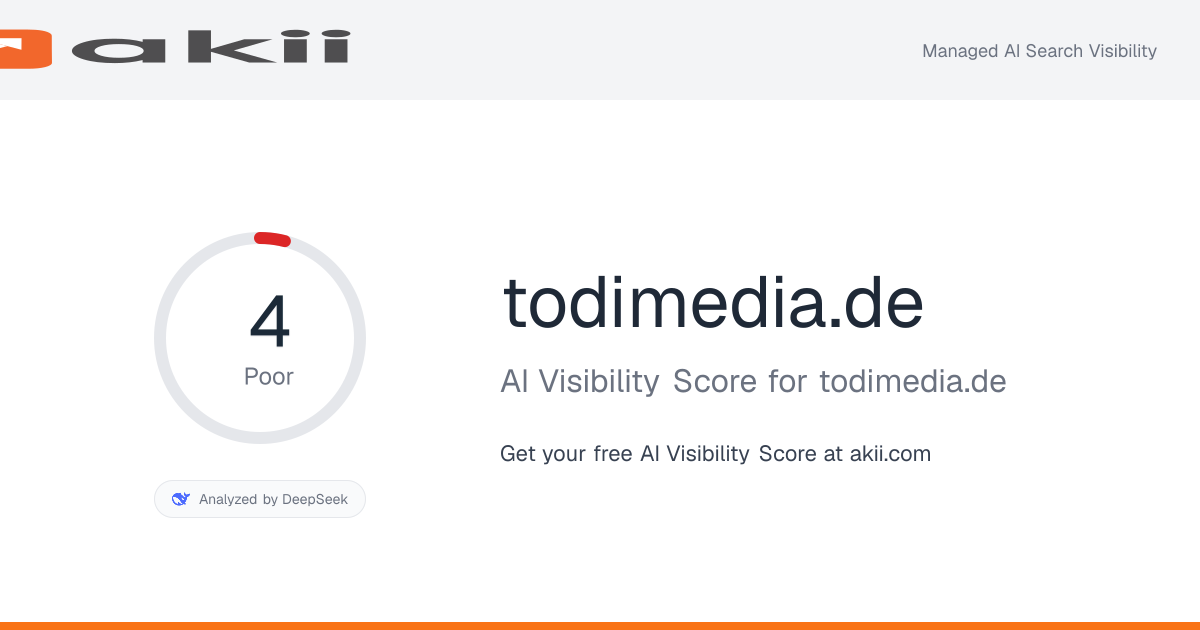 todimedia.de AI Visibility Score preview