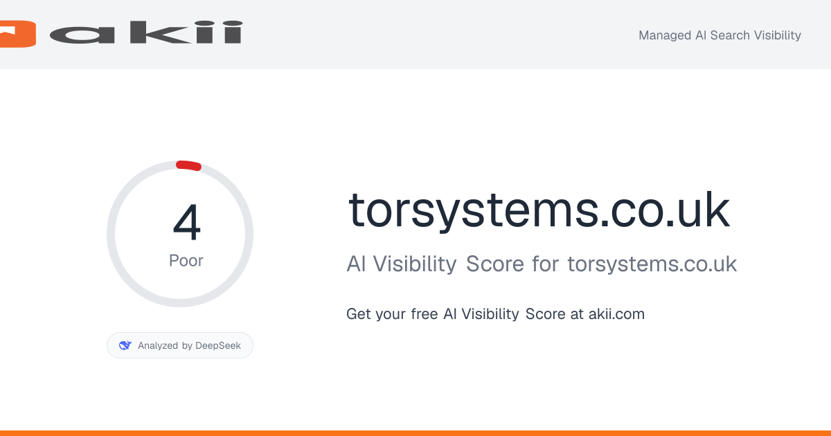 torsystems.co.uk AI Visibility Score preview