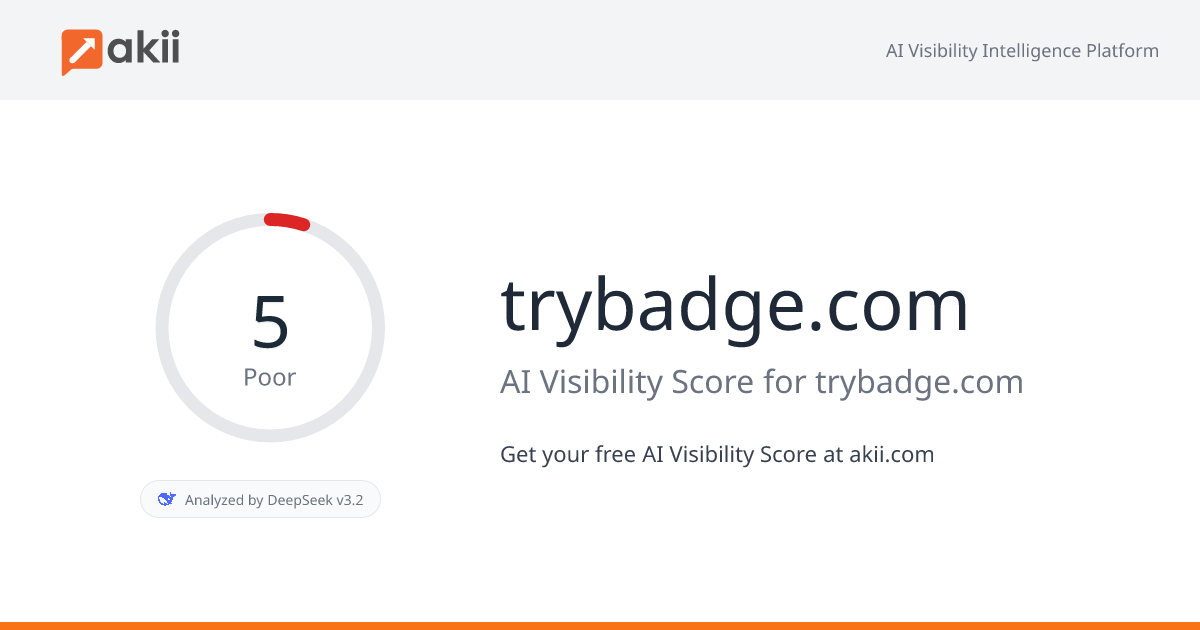 trybadge.com AI Visibility Score
