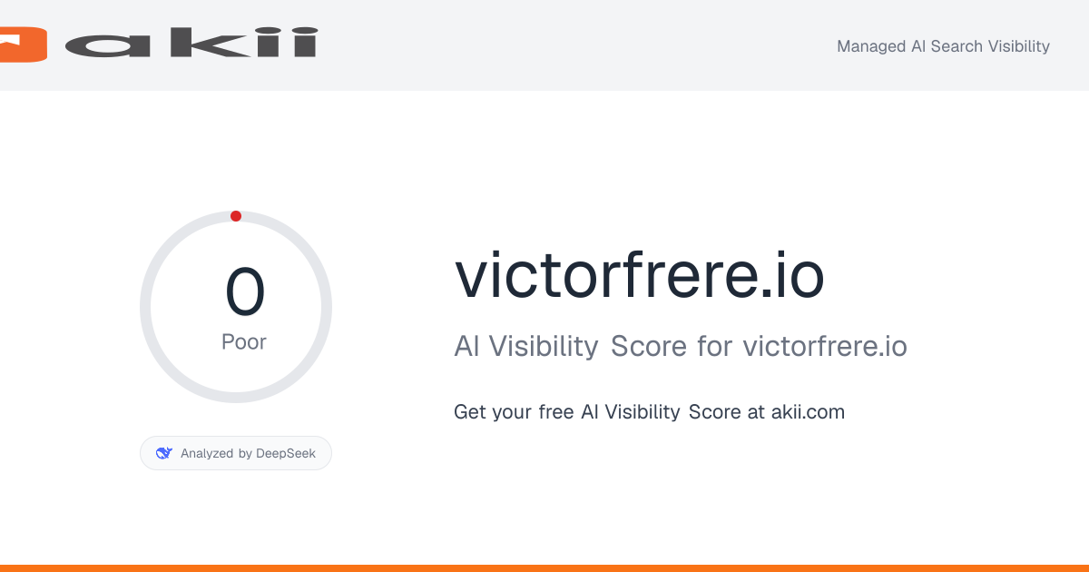 victorfrere.io AI Visibility Score preview