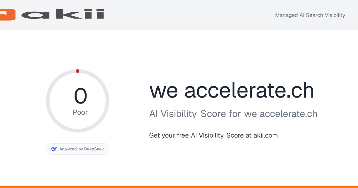 we-accelerate.ch AI Visibility Score preview