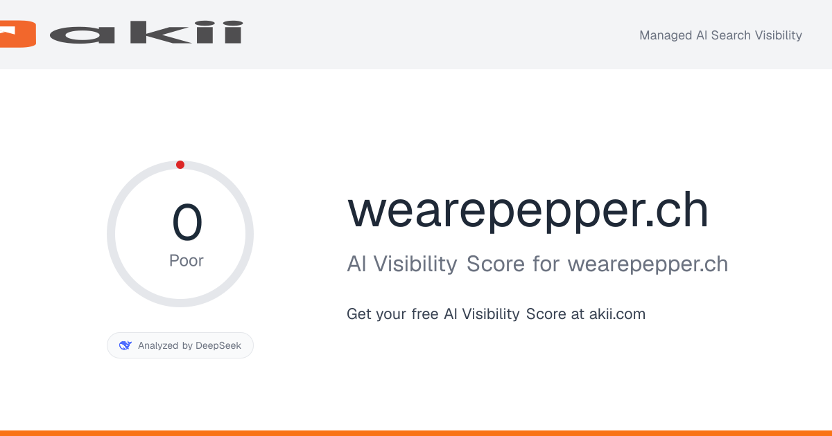 wearepepper.ch AI Visibility Score preview