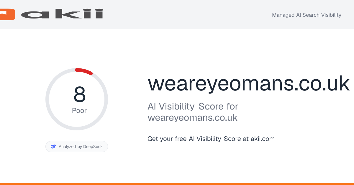 weareyeomans.co.uk AI Visibility Score preview