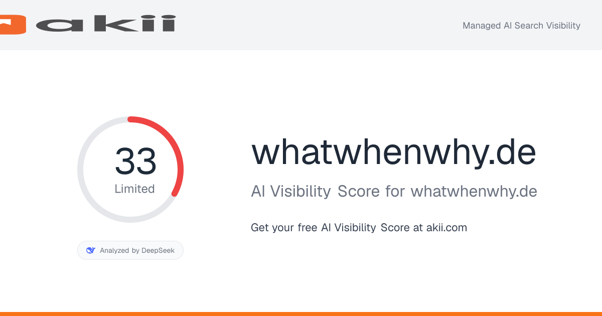 whatwhenwhy.de AI Visibility Score preview