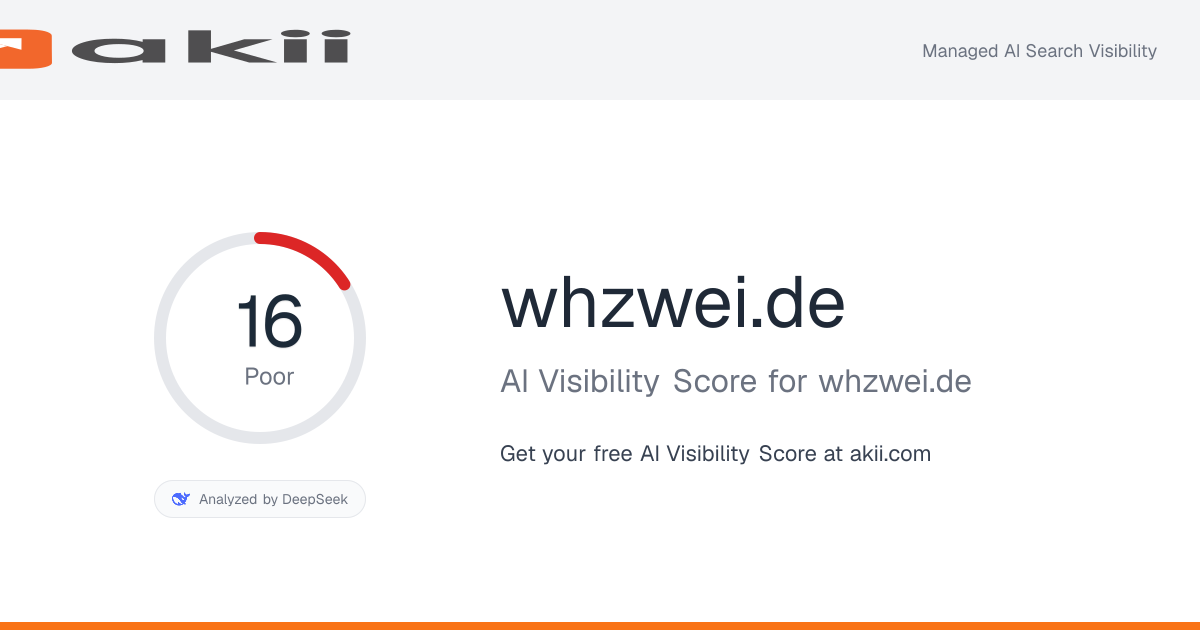 whzwei.de AI Visibility Score preview
