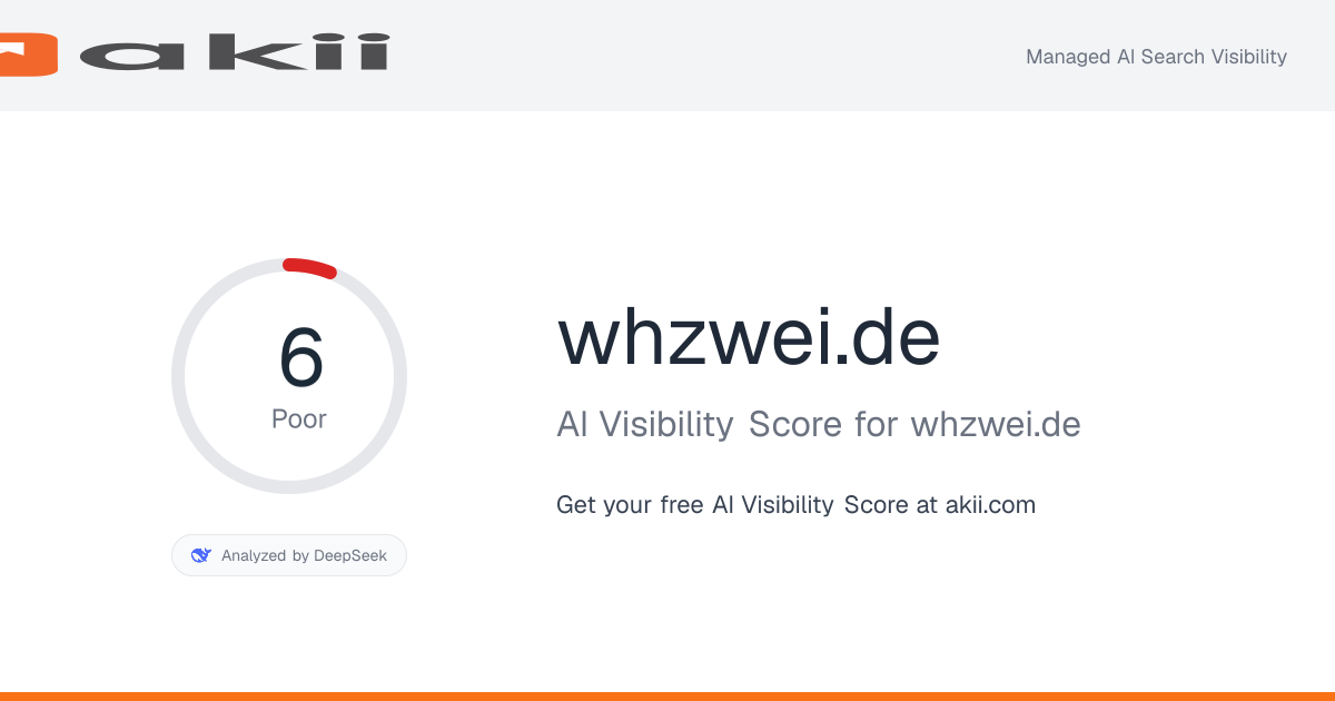 whzwei.de AI Visibility Score preview
