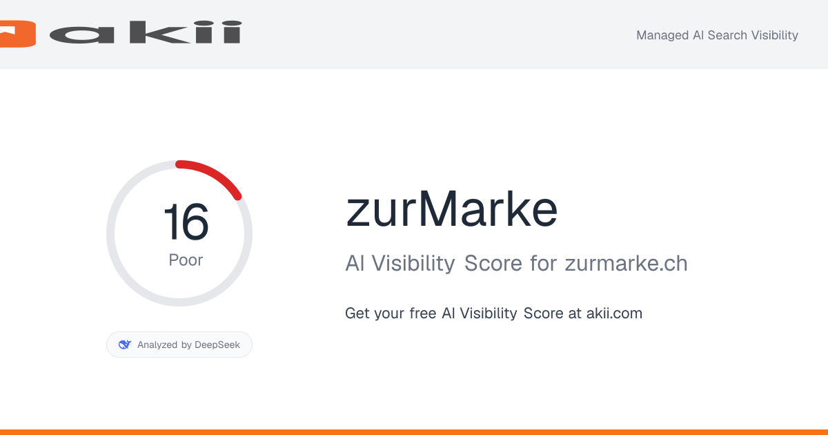 zurMarke AI Visibility Score preview