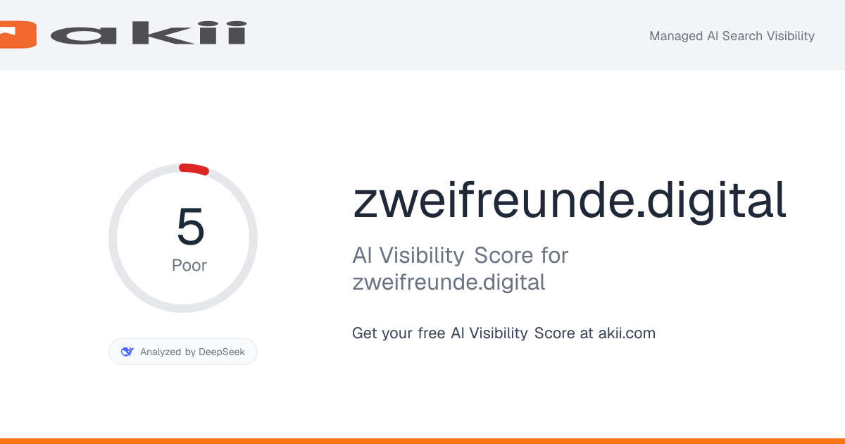 zweifreunde.digital AI Visibility Score preview